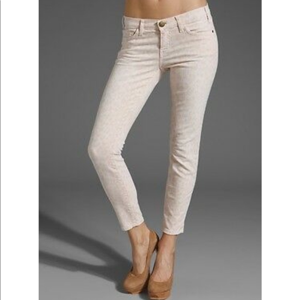 Current/Elliott The Stiletto Skinny Jeans in Dusty Peach Leopard